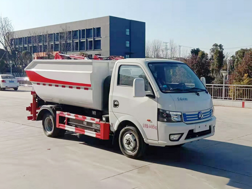 东风华神纯电动自装卸垃圾车